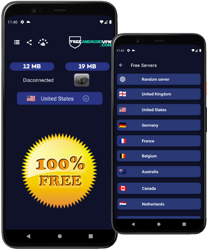 FreeAndroidVPN screenshot